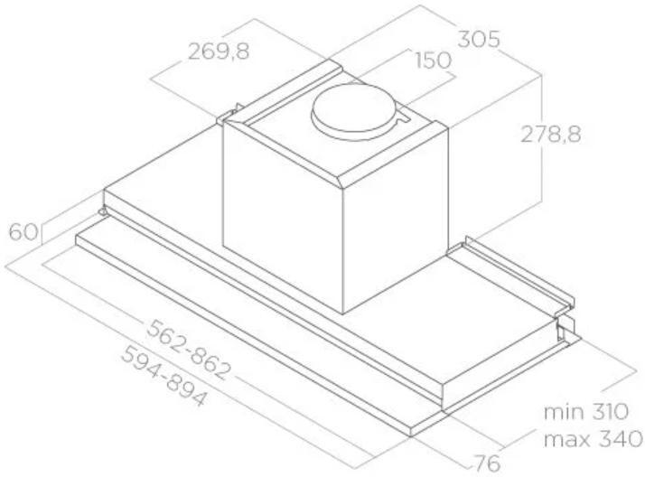 Elica BOXIN-DRY-90 | Integrated Hood | Stainless Steel