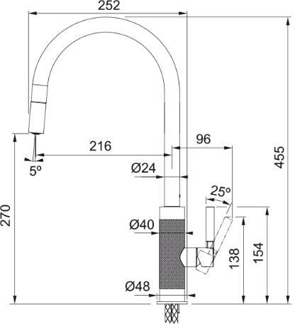 TESSUTO-PULL-OUT-NOZZLE-BRASS
